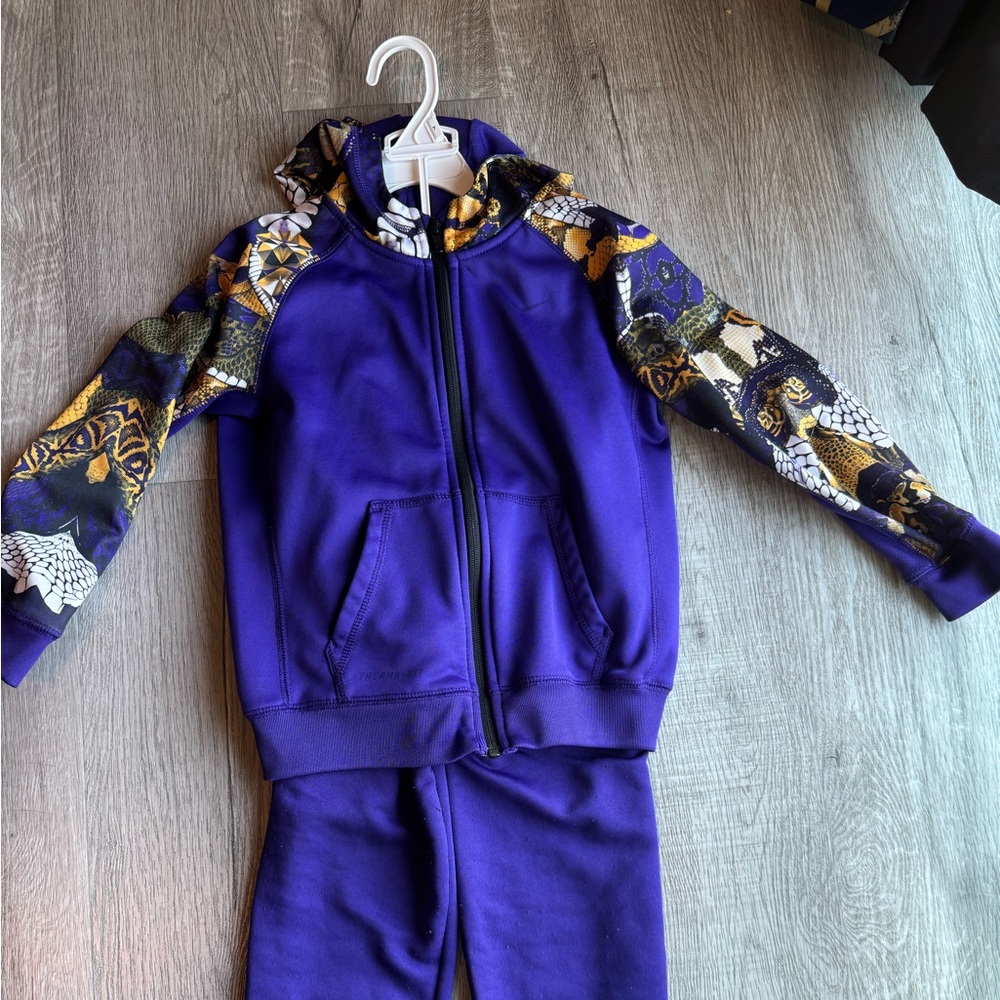 Purple Hoodie and Pants Set